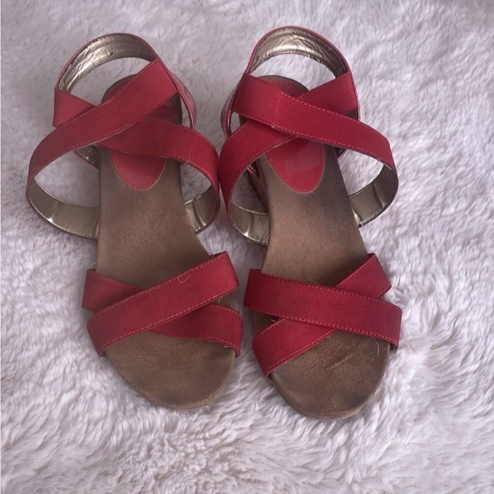 Red Strappy Sandals